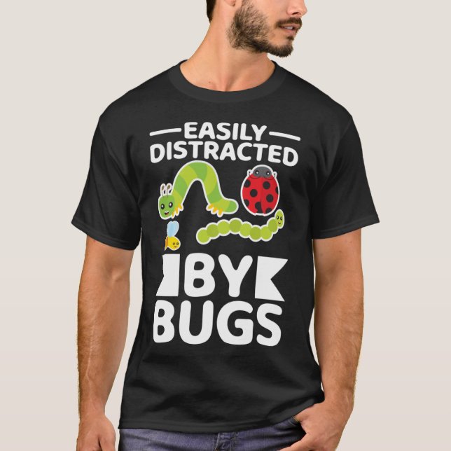 Leicht abgelenkt durch Bugs Entomologie Insekt Hun T-Shirt (Vorderseite)
