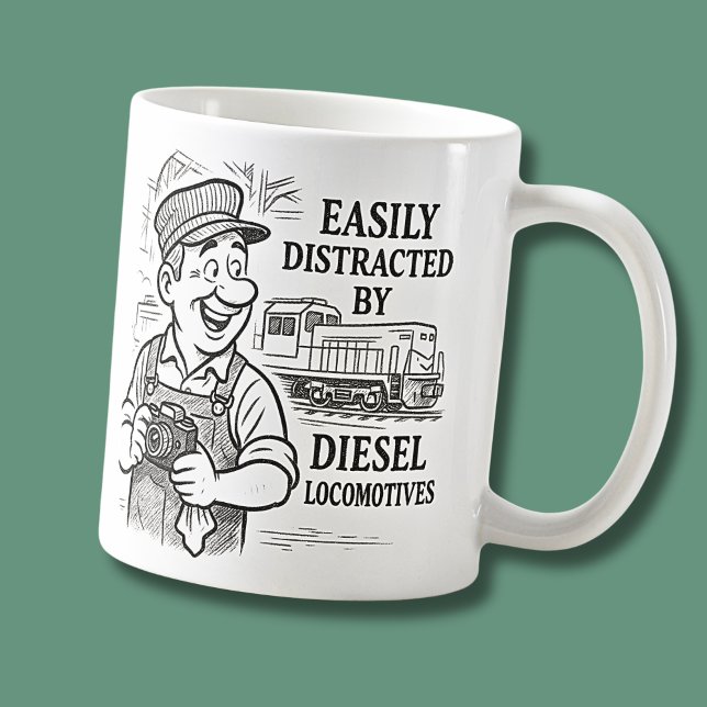 Leicht abgelenkt durch Diesel-Lokomotiven Kaffeetasse (Von Creator hochgeladen)