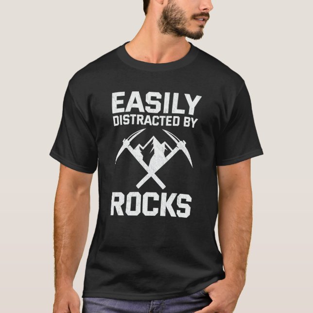 Leicht abgelenkt durch Felsen Geologie T-Shirt (Vorderseite)
