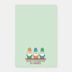 Leicht abgelenkt durch Gnomes Post-it Klebezettel