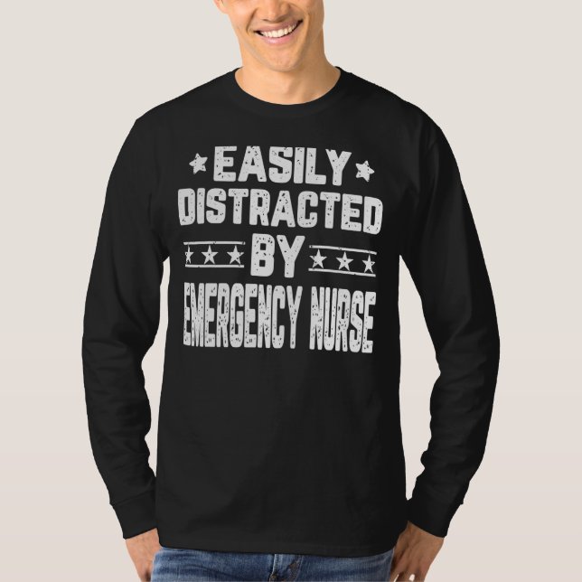 Leicht abgelenkt durch Notfall-Notfall N T-Shirt (Vorderseite)