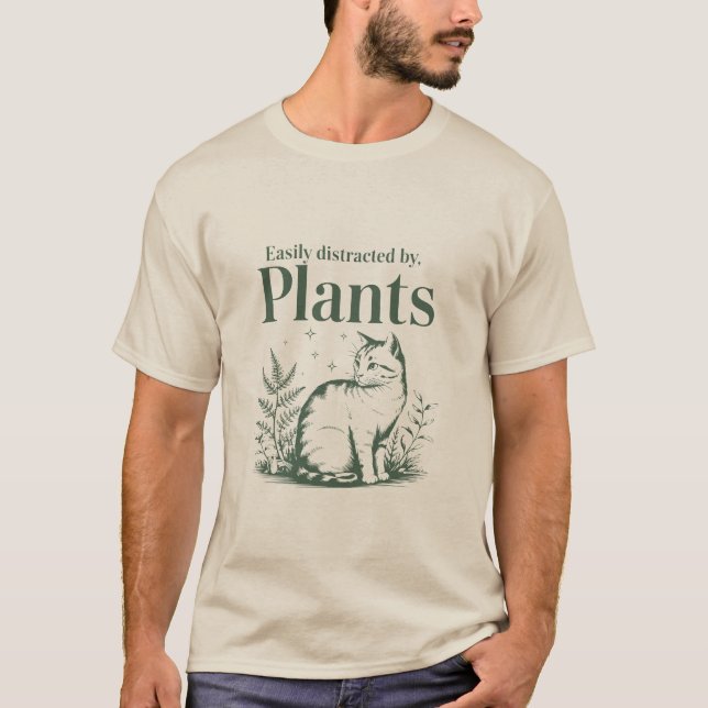 Leicht abgelenkt durch Pflanze Spaß botanische Gra T-Shirt (Vorderseite)