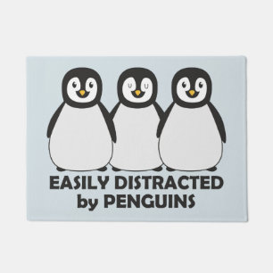 Leicht abgelenkt durch Pinguine Fußmatte