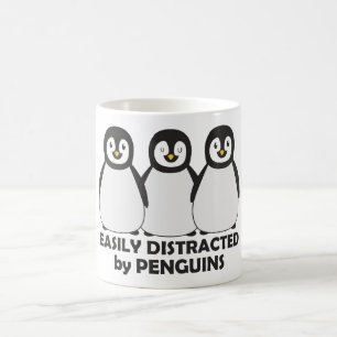 Leicht abgelenkt durch Pinguine Kaffeetasse