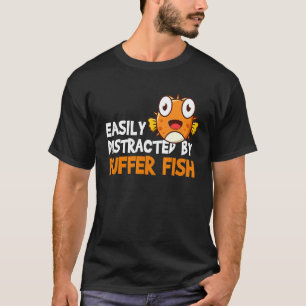 Leicht abgelenkt durch Puffer-Fisch-Blowfish 2 T-Shirt