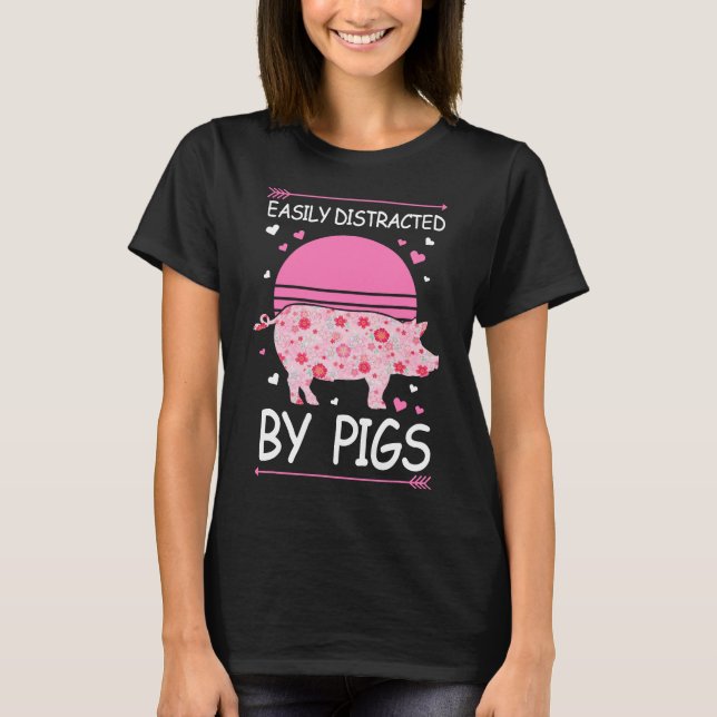 Leicht abgelenkt durch Schweinegengeschenk für Sch T-Shirt (Vorderseite)