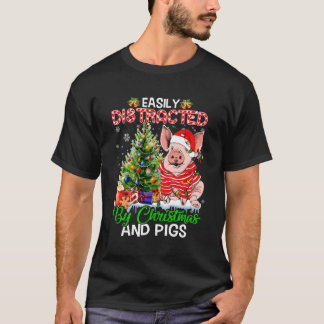 Leicht abgelenkt durch und Schweine Bauer Xmas für T-Shirt