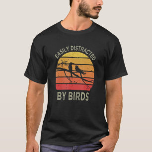Leicht abgelenkt durch Vögel Retro Vintagen Vogels T-Shirt