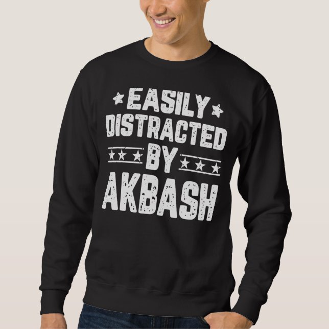Leicht abgelenkt von Akbash Hund Akbash Sweatshirt (Vorderseite)