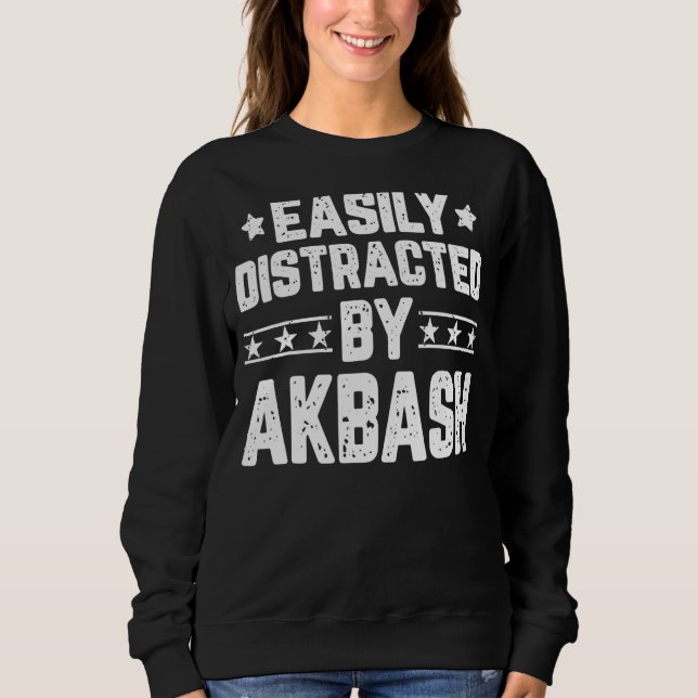 Leicht abgelenkt von Akbash Hund Akbash Sweatshirt (Vorderseite)