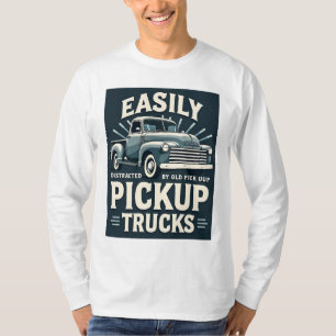 Leicht abgelenkt von alten Lieferwagen-LKW - Vinta T-Shirt