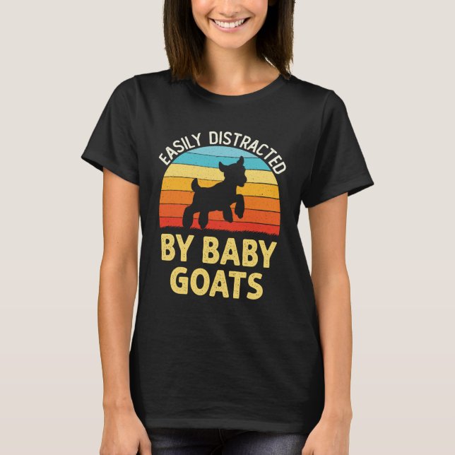 Leicht abgelenkt von Baby Goats Goat Bauer T-Shirt (Vorderseite)