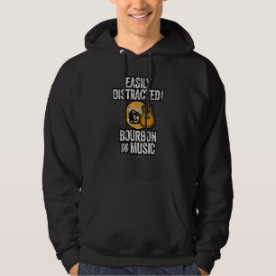Leicht abgelenkt von Bourbon und Musik - lustig Hoodie