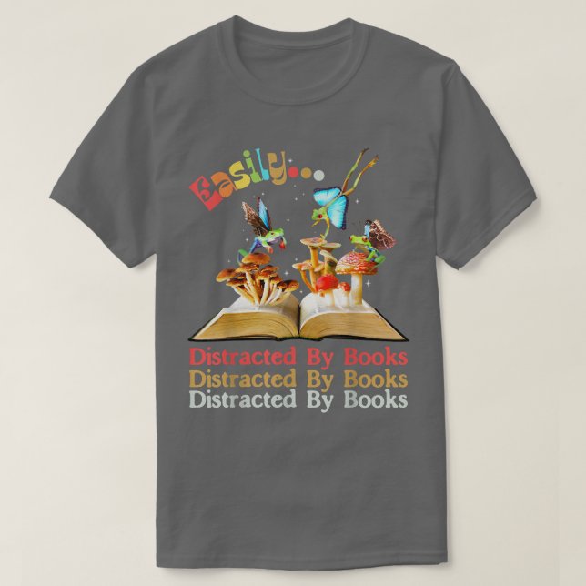 Leicht abgelenkt von Büchern Pilz Frog Fairy Dar T-Shirt (Design vorne)