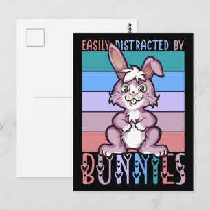 Leicht abgelenkt von Bunnies Niedlicher Lover Postkarte