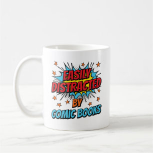 Leicht abgelenkt von Comic Books Comic Lover Kaffeetasse