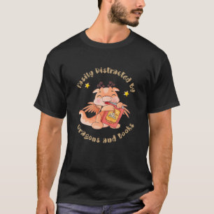 Leicht abgelenkt von Drachen und Bücher Nerd Drago T-Shirt