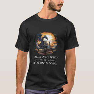 Leicht abgelenkt von Dragon and Books Nerds Bookwo T-Shirt