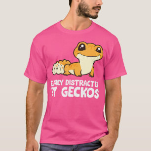 Leicht abgelenkt von Geckos Funny Leopard Gecko T-Shirt