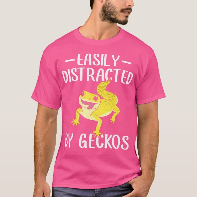 Leicht abgelenkt von Geckos Herpetologin Creste T-Shirt (Vorderseite)