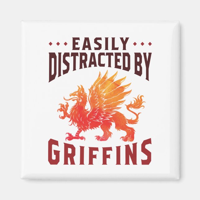 Leicht abgelenkt von Griffins Cool Fantasy Lover Magnet (Vorne)