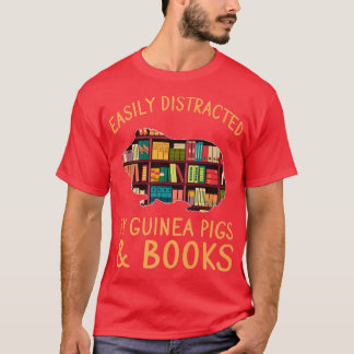 Leicht abgelenkt von Guinea Pigs & Books Lov T-Shirt