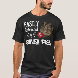 Leicht abgelenkt von Guinea Schweine T Piggie Love T-Shirt