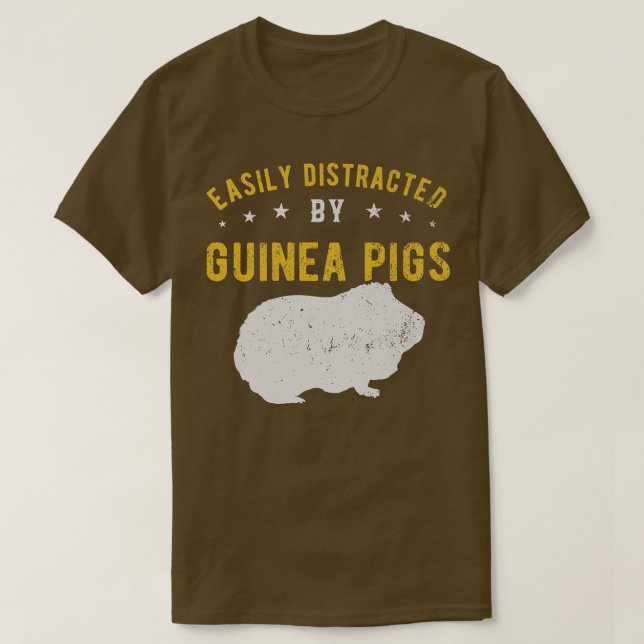 Leicht abgelenkt von Guinea-Schweinen Premium T-Shirt (Design vorne)