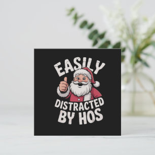 Leicht abgelenkt von Hos Funny Christmas Party Einladung