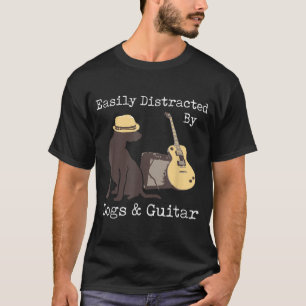 Leicht abgelenkt von Hunden und Gitarre Gitarren H T-Shirt