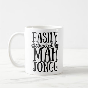 Leicht abgelenkt von Mah Jongg Funny Kaffeetasse