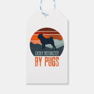 Leicht abgelenkt von Mops, die laufen Geschenkanhänger