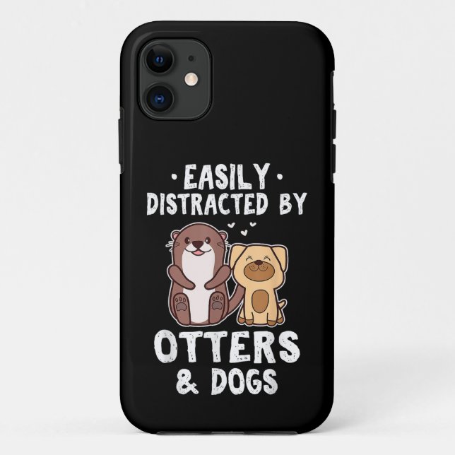 Leicht abgelenkt von Otters und Hunden lustig Nied Case-Mate iPhone Hülle (Rückseite)