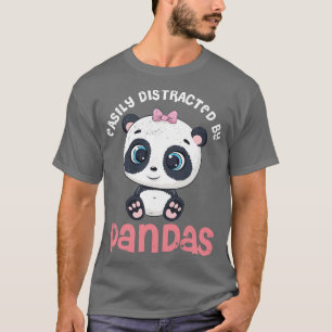 Leicht abgelenkt von Pandas Niedlich Panda T-Shirt