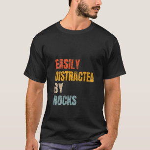 Leicht abgelenkt von Rocks Retro Geology Rock Coll T-Shirt