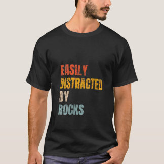 Leicht abgelenkt von Rocks Retro Geology Rock Coll T-Shirt