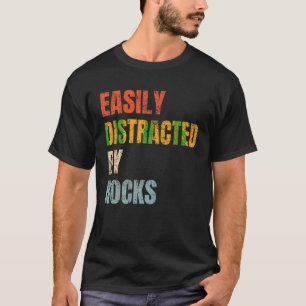 Leicht abgelenkt von Rocks Retro Geology Rock Coll T-Shirt