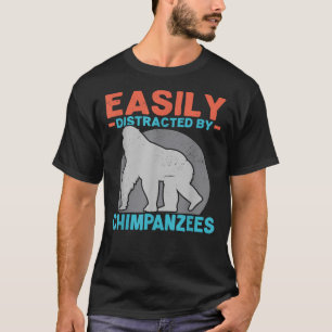 Leicht abgelenkt von Schimpansen Chimp Affenreifen T-Shirt