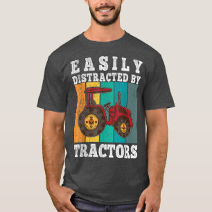 Leicht abgelenkt von Traktoren Bauer Kinder Jungen T-Shirt