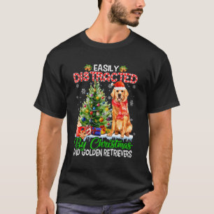 Leicht abgelenkt von und Golden Retrievers Xmas fü T-Shirt