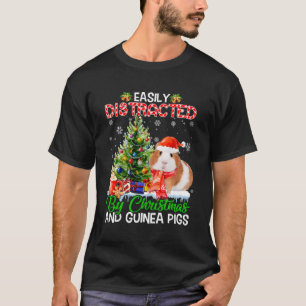 Leicht abgelenkt von und Guinea Schweine Weihnacht T-Shirt