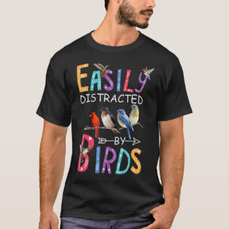 Leicht abgelenkt von Vögeln Funny Bird T-Shirt