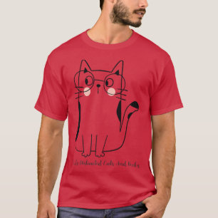 Leicht abgelenkte Katzen und Bücher T-Shirt
