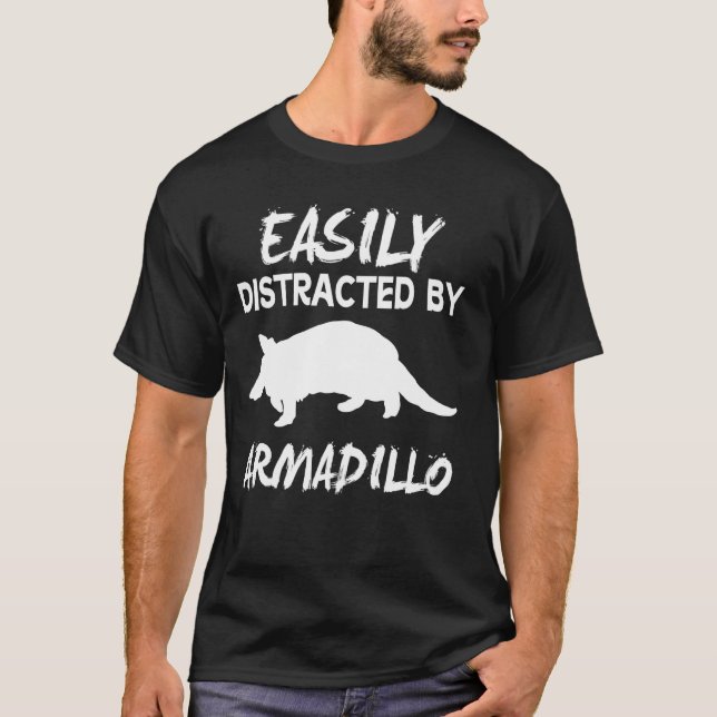 Leicht abgelenkter Armadillo T - Shirt Funny Anima (Vorderseite)