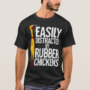Leicht abgelenktes Hühnchen aus Kautschuk T-Shirt