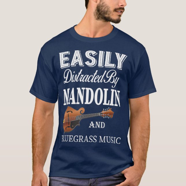 Leicht abgelenktes Mandolin Orange Bluegrass-Gesch T-Shirt (Vorderseite)