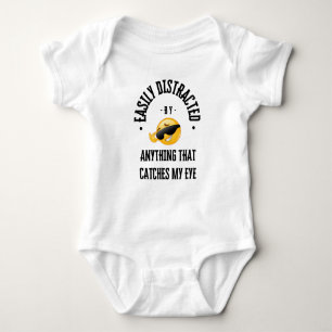 leicht ablenkbar durch alles, was meine Aufmerksam Baby Strampler