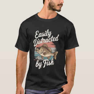 Leicht Ablenkbar Durch Fische Lustige Fischliebhab T-Shirt