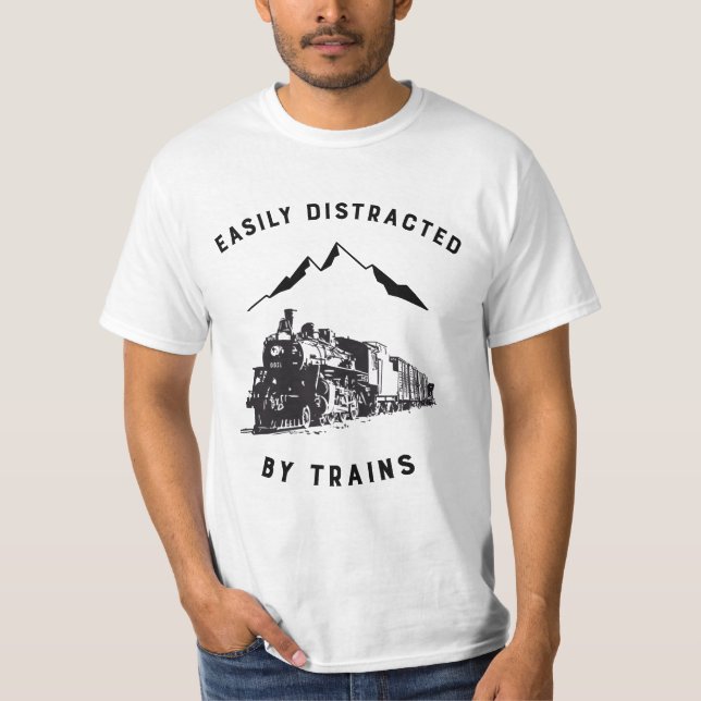 Leicht abseits der Züge Funny Railway T - Shirt (Vorderseite)