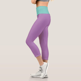 Leicht Aquamarin + Lavendel Capri Leggings